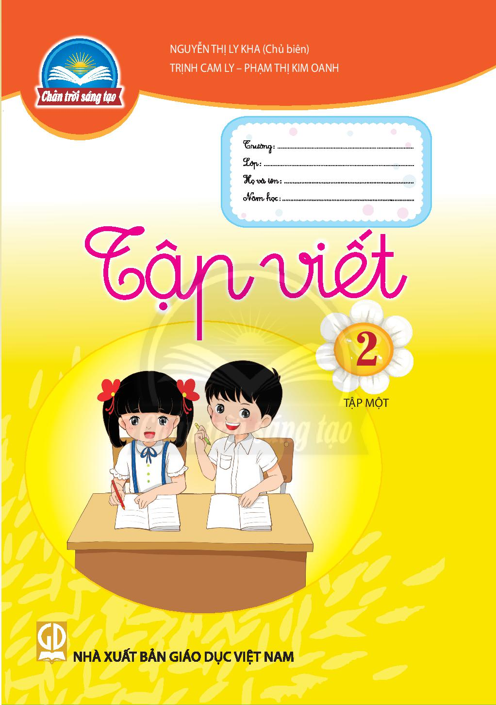 Download Vở tập viết 2 Tập 1 - Trân trời sáng tạo