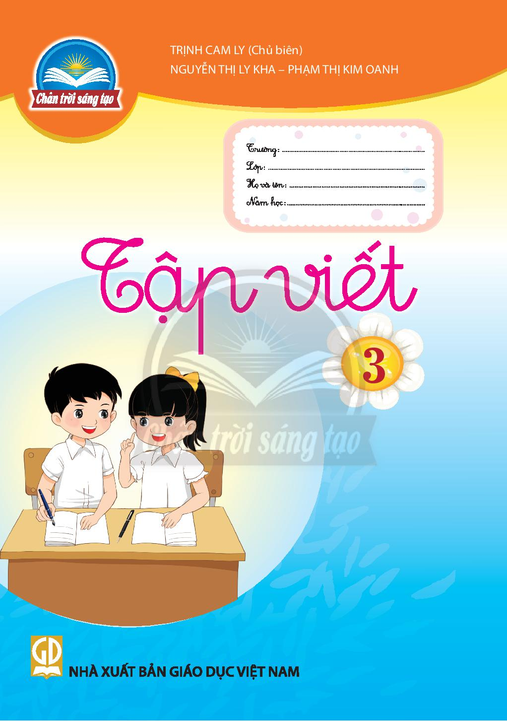 Download Vở tập viết 3 - Trân trời sáng tạo